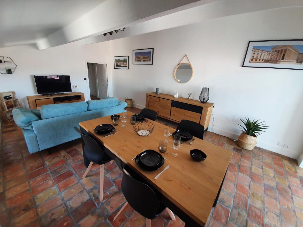 Au Coeur Du Centre Historique - Immeuble Classe - Terrasse - Climatise Nîmes Kültér fotó