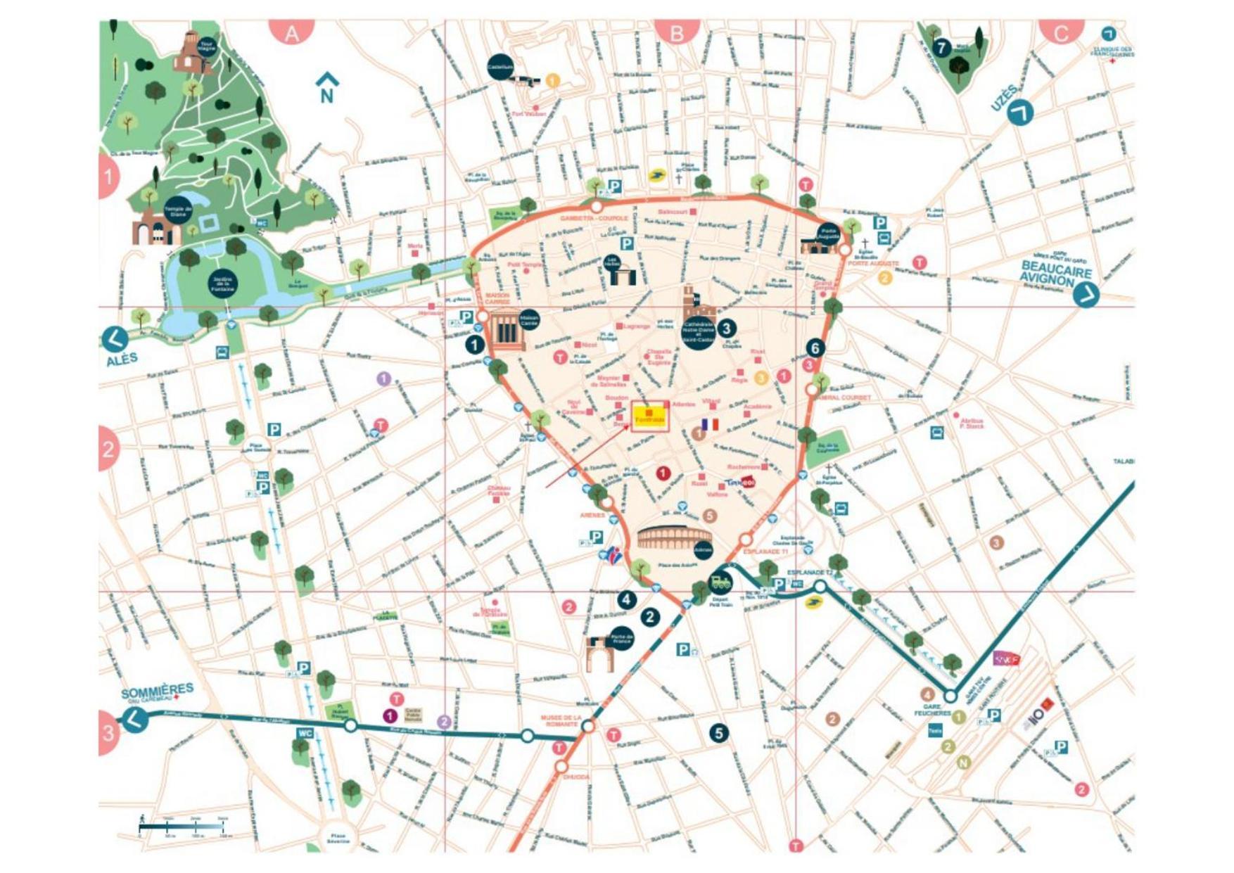 Au Coeur Du Centre Historique - Immeuble Classe - Terrasse - Climatise Nîmes Kültér fotó